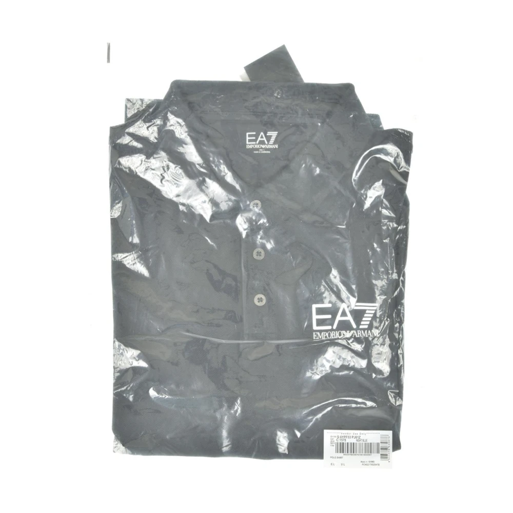 Emporio Armani EA7 Klassieke Polo Shirt voor Mannen Blue Heren