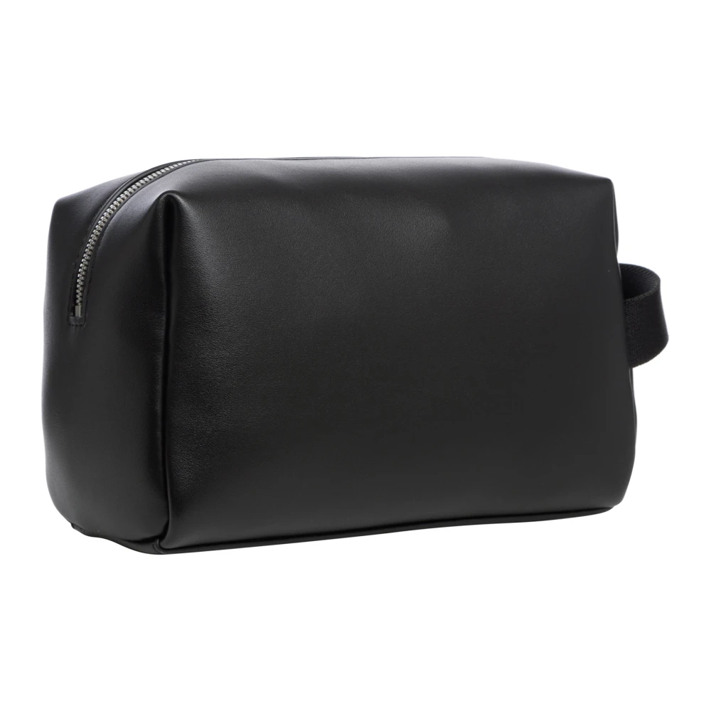 Calvin Klein Jeans Eenvoudige Toilettas met Ritssluiting Black Dames