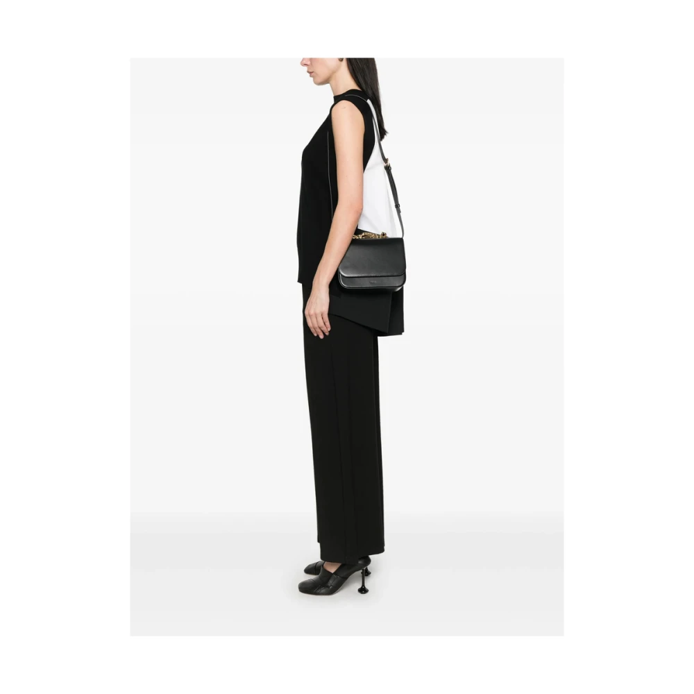Sacai Zwarte Crossbody Tas met Overslag Black Dames