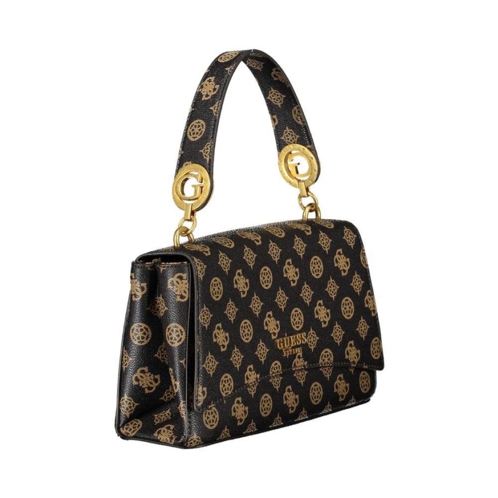 Guess Bruine Polyethyleen Handtas met Verstelbare Band Brown Dames