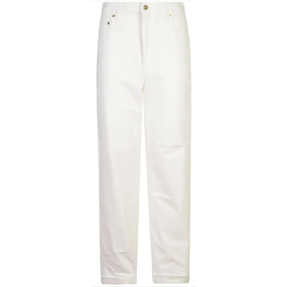 Golden Goose Women's White Straight Fit Jeans, W27, Stylish Denim Jeans