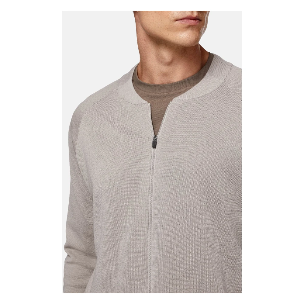 Boggi Milano Tech Bomber Jacket Gray Heren