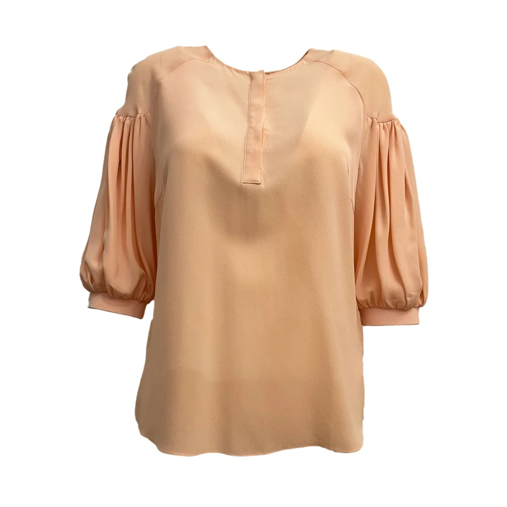 3.1 phillip lim Zijden blouse met gerimpelde mouwen Pink Dames