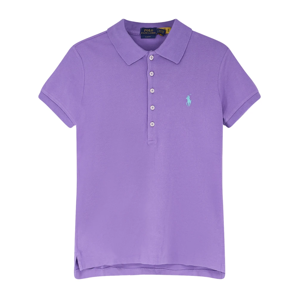 Polo Ralph Lauren Women's Purple Buttoned Placket Polo Shirt