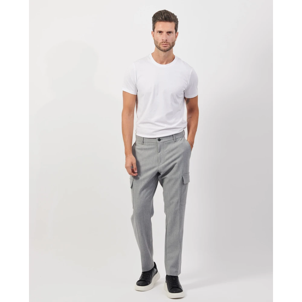 Hugo Boss Relaxed Fit Cargo Broek Grijs Gray Heren