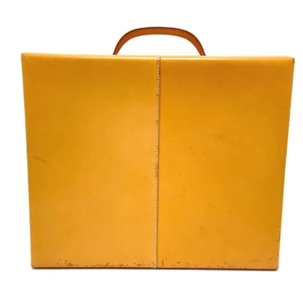 Hermès Vintage Pre-owned Leather handbags Beige Heren