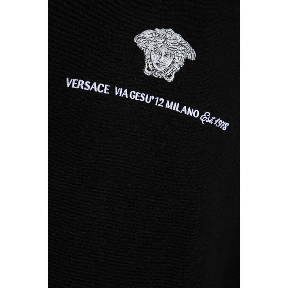Versace Sweatshirt met logo Black Heren