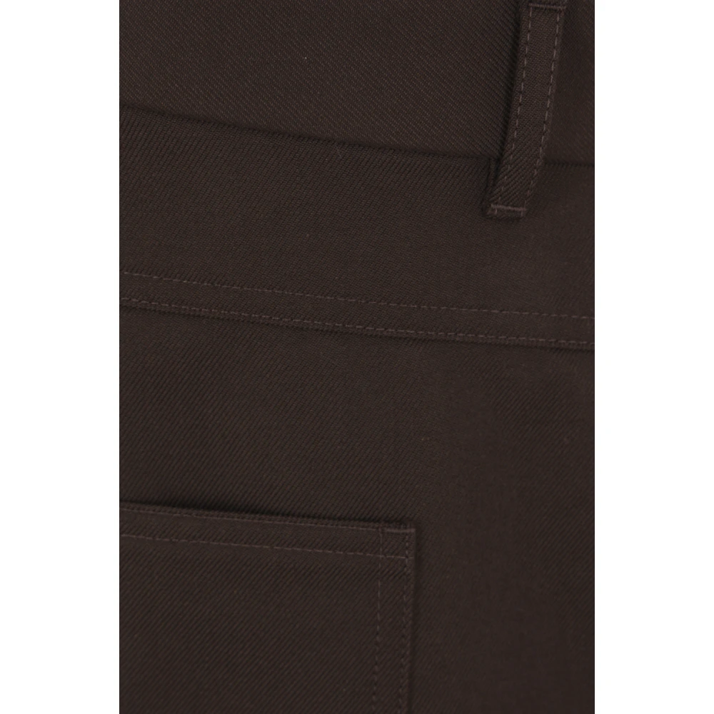 Loro Piana Bruine Wol Katoen Broek Gemaakt in Italië Brown Heren