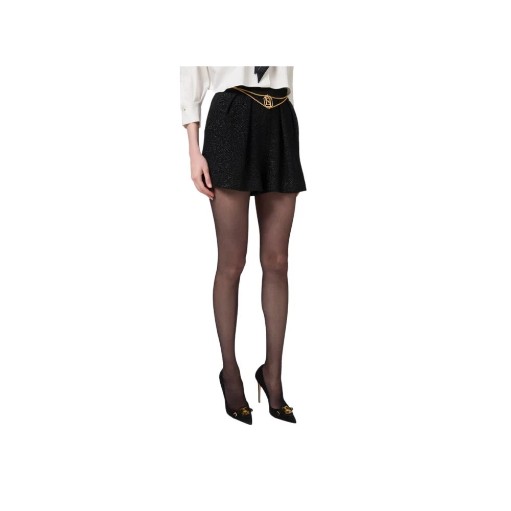 Elisabetta Franchi Stijlvolle Mini Jurk voor Vrouwen Black Dames
