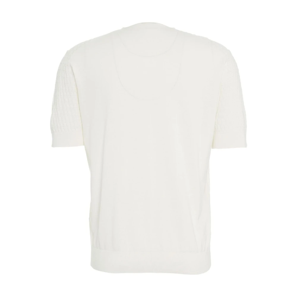 Paolo Pecora Witte Honingraat T-shirt voor mannen White Heren