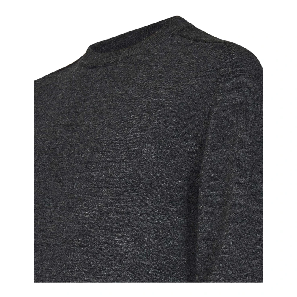 Maison Margiela Grijze wollen trui met leren patches Gray Heren