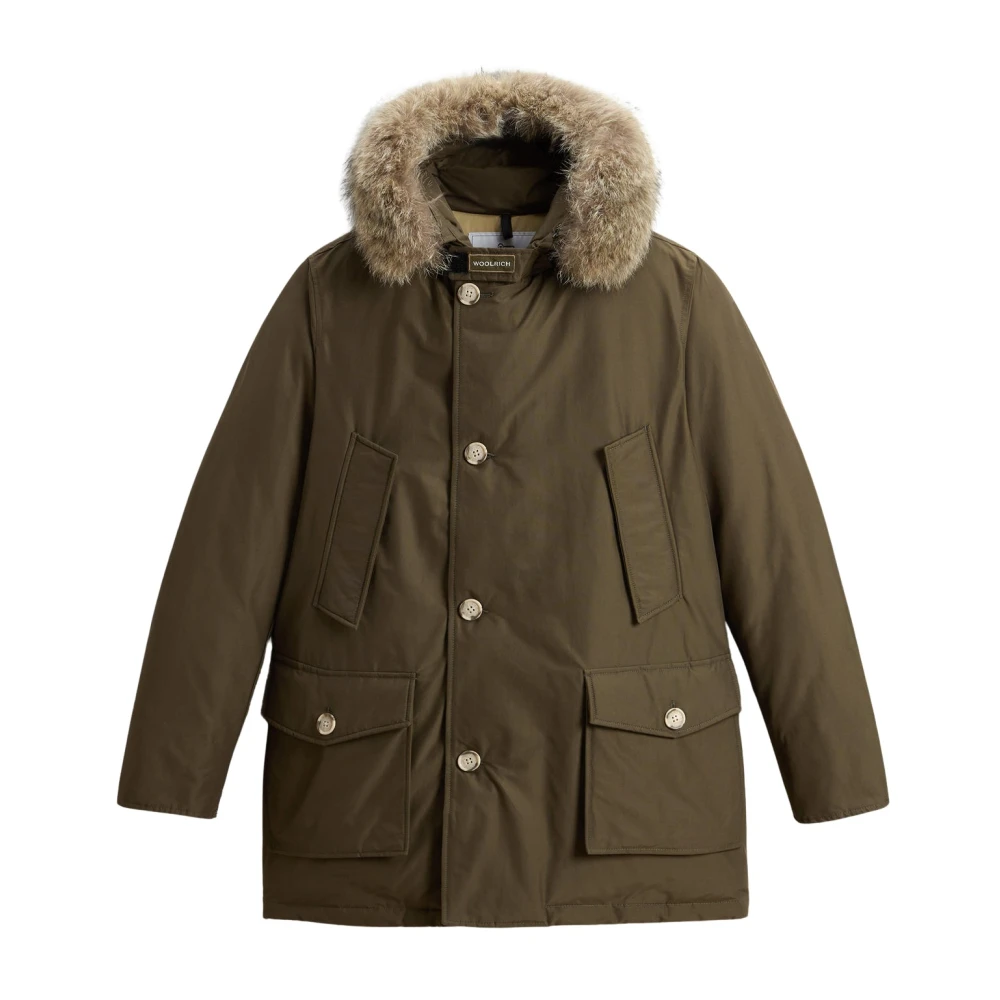 Woolrich Men's Green Arctic Parka With Fur Insert