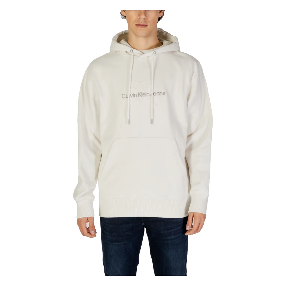 Calvin Klein Jeans Chenille Monologo Heren Sweater Beige Heren