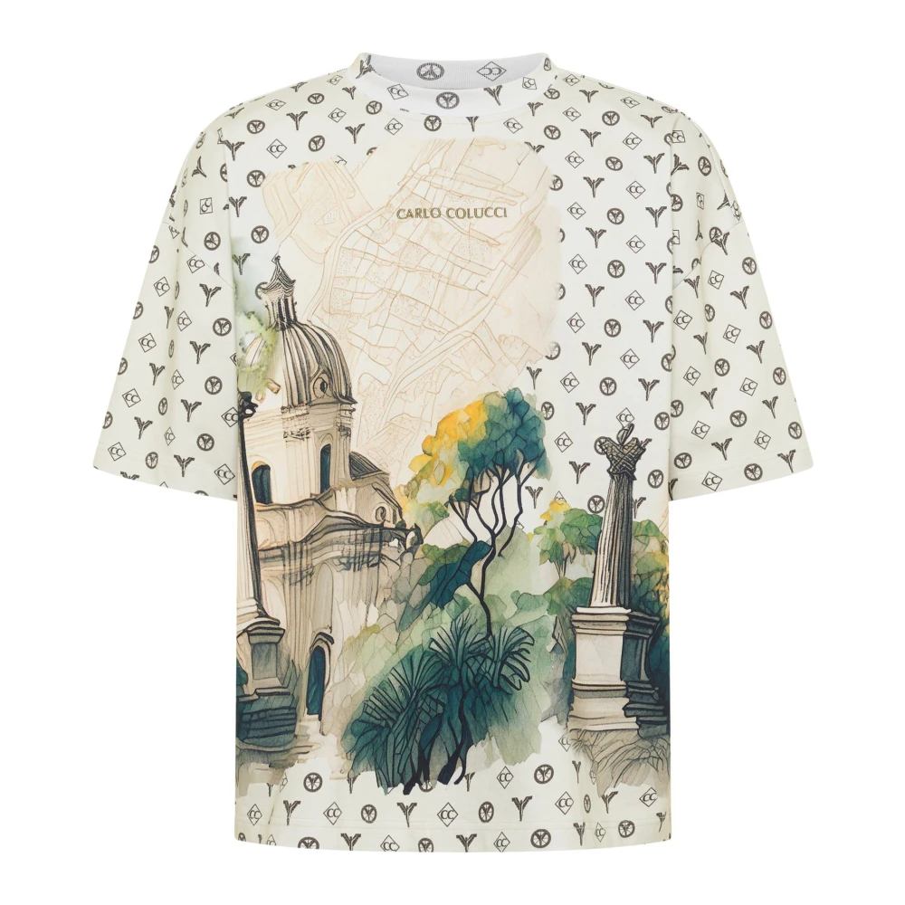 Carlo Colucci Men's Oversize T-Shirt - Torn Pages