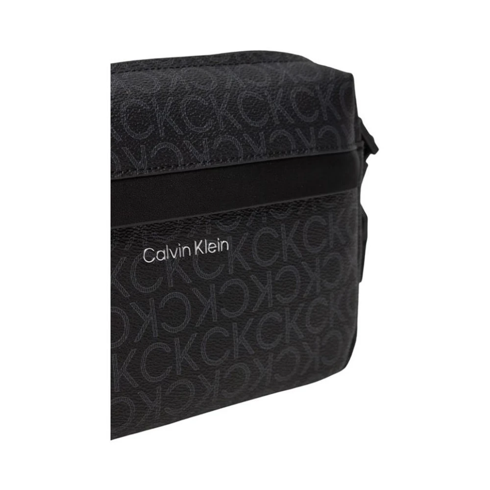 Calvin Klein Polyester Cameratas met Veilige Sluiting Black Heren