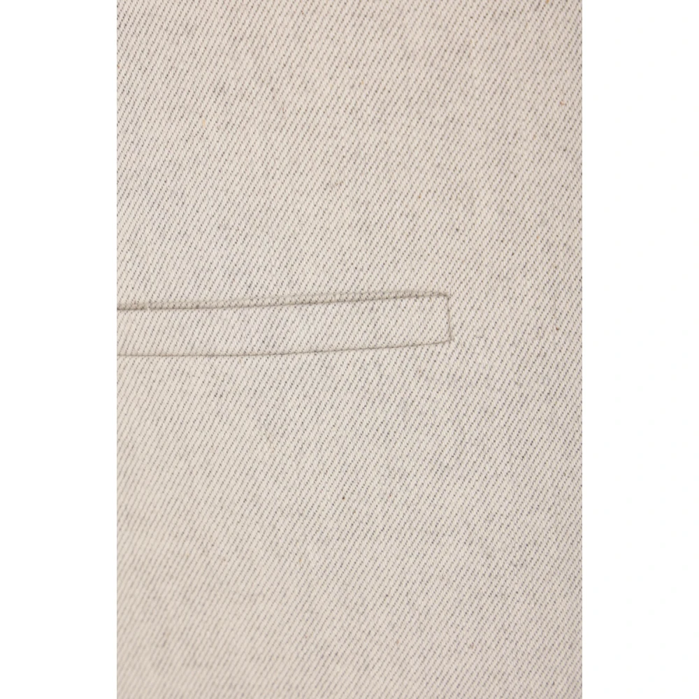 Rick Owens Oversized Denim Katoenen Ivoor Jas Beige Dames