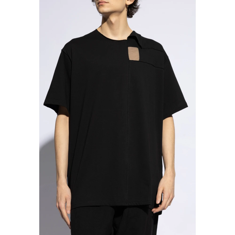 Y-3 Asymmetrisch T-shirt Black Heren