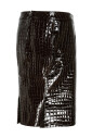 donkere-chocolade-glanzende-croco-rok