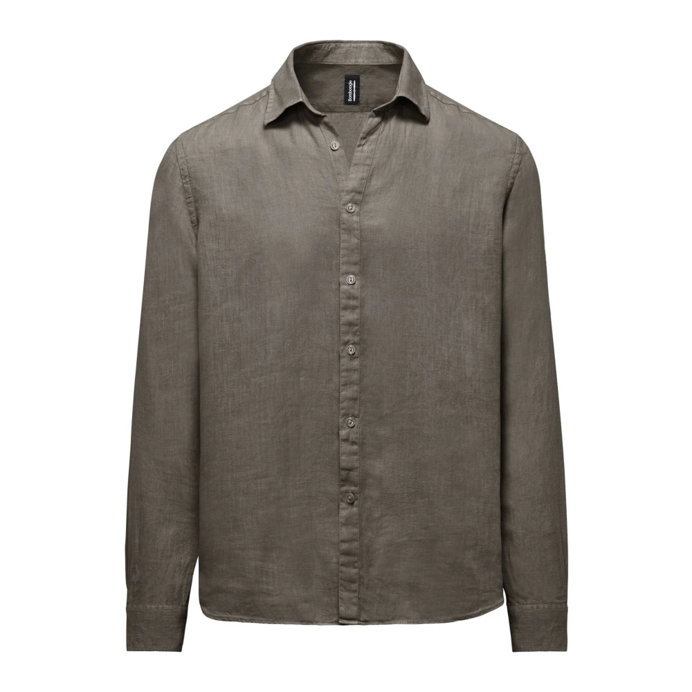 Bomboogie Mænd Grøn Skjorte, Herre,, Linned, Linnedskjorte Langærmet Frisk Essentiel 2XL