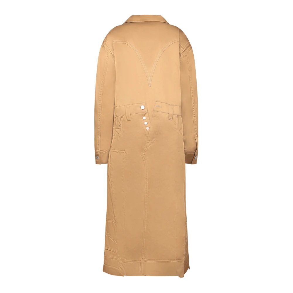 Junya Watanabe Neutrale Beige Lange Utility Jas Beige Heren