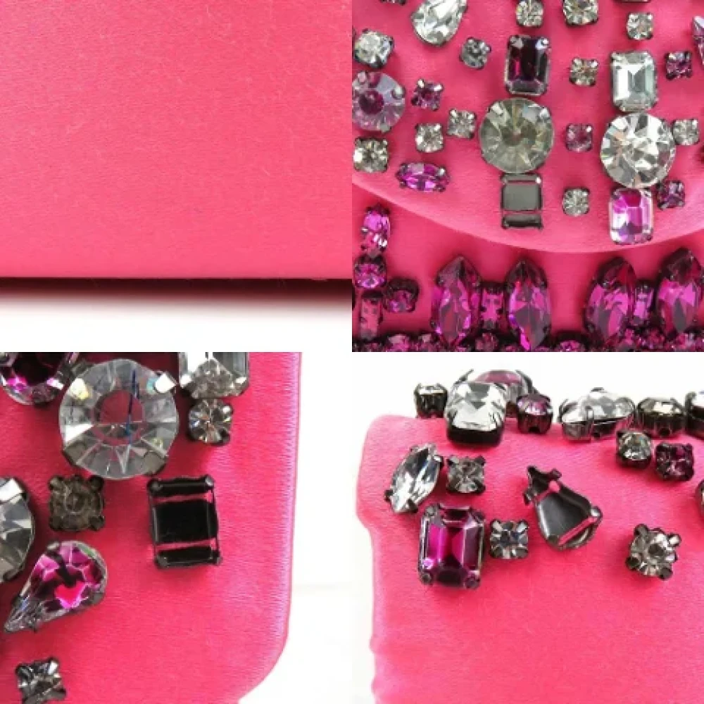 Valentino Vintage Pre-owned Satin clutches Pink Dames