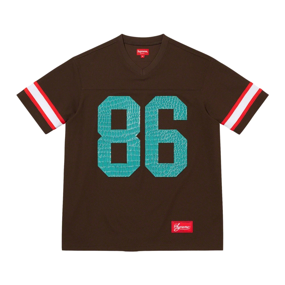 Supreme Beperkte oplage Croc voetbalshirt bruin Brown Heren