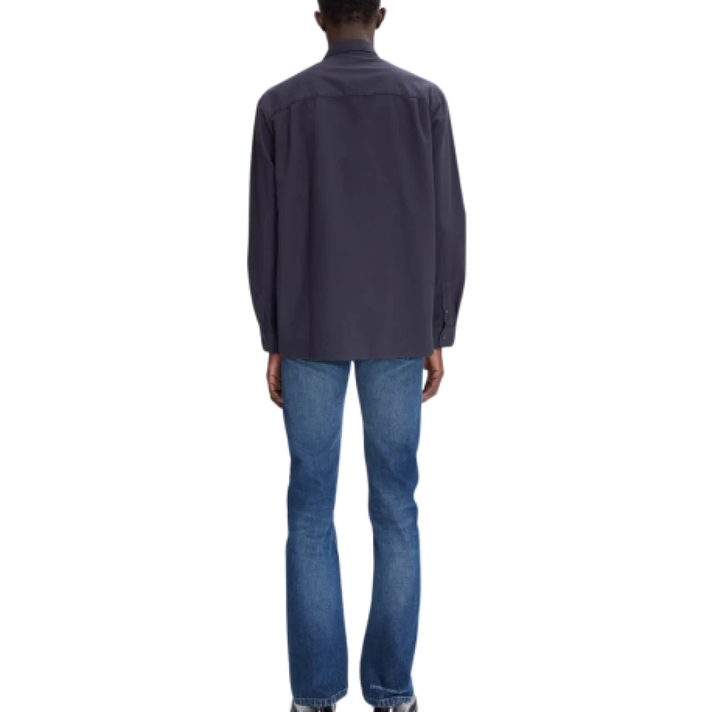 A.p.c. Organisch Katoen Logo Overhemd Black Heren