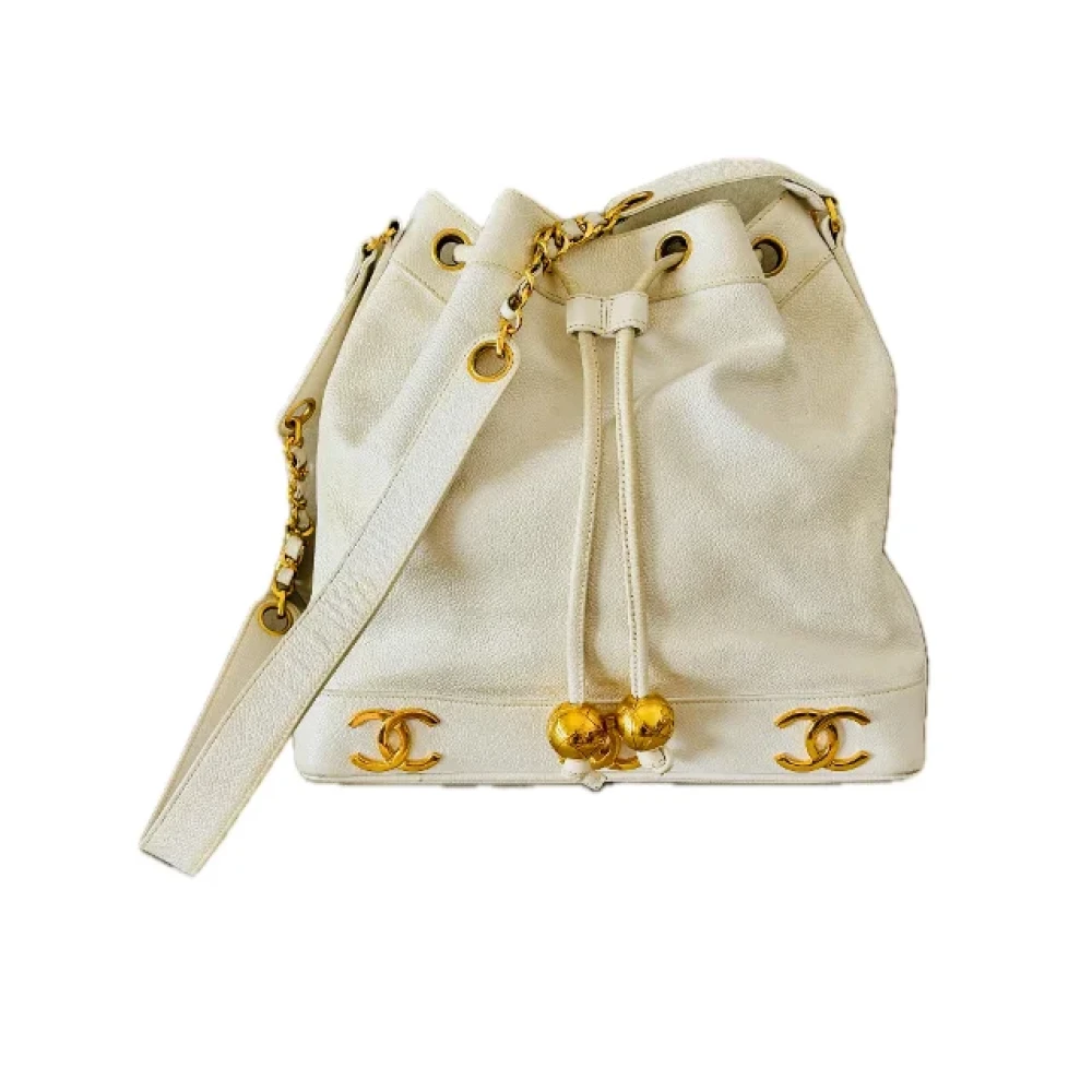 Chanel Vintage Pre-owned Leather chanel-bags Beige Dames