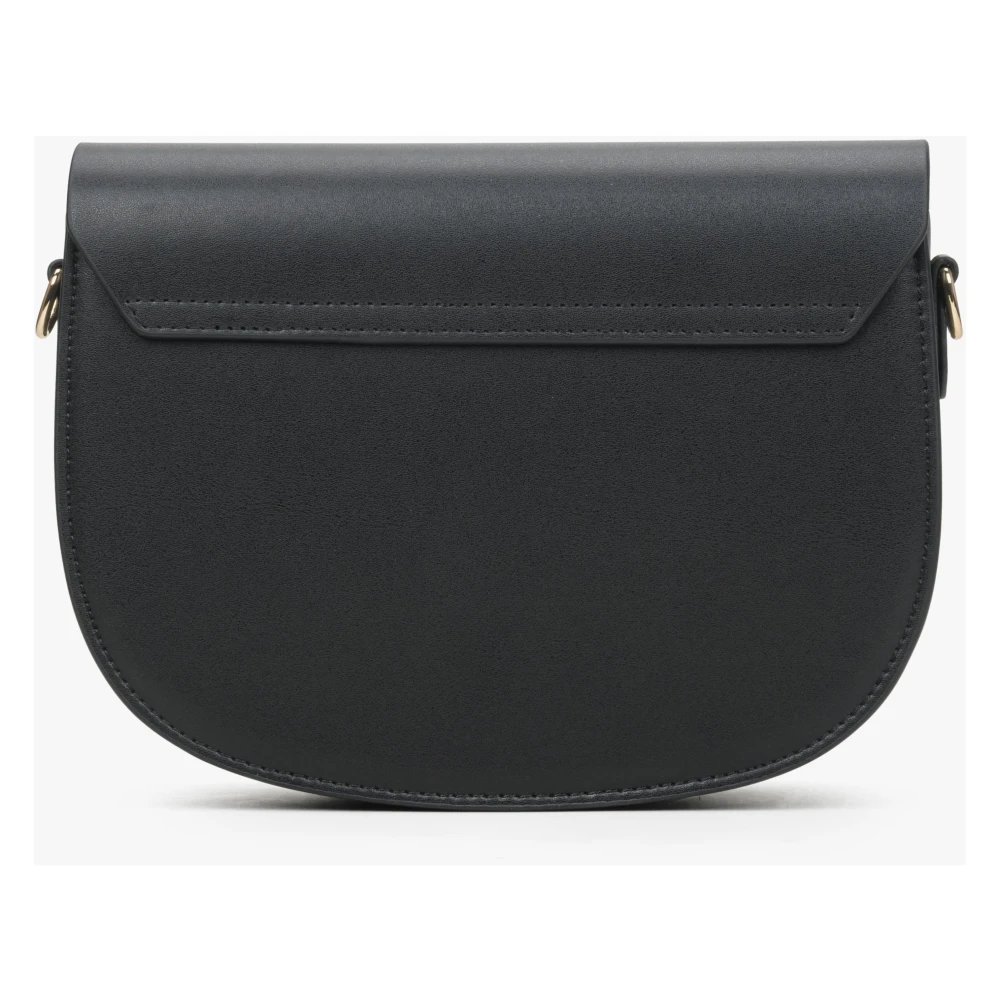 Estro Dames Zwarte Leren Schoudertas Er00114420 Black Dames