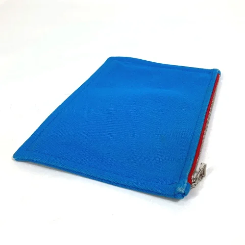 Hermès Vintage Pre-owned Fabric pouches Blue Dames