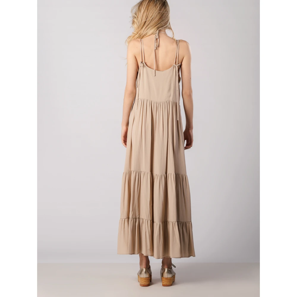 Beatrice .b Geborduurde lijfje gelaagde jurk Beige Dames