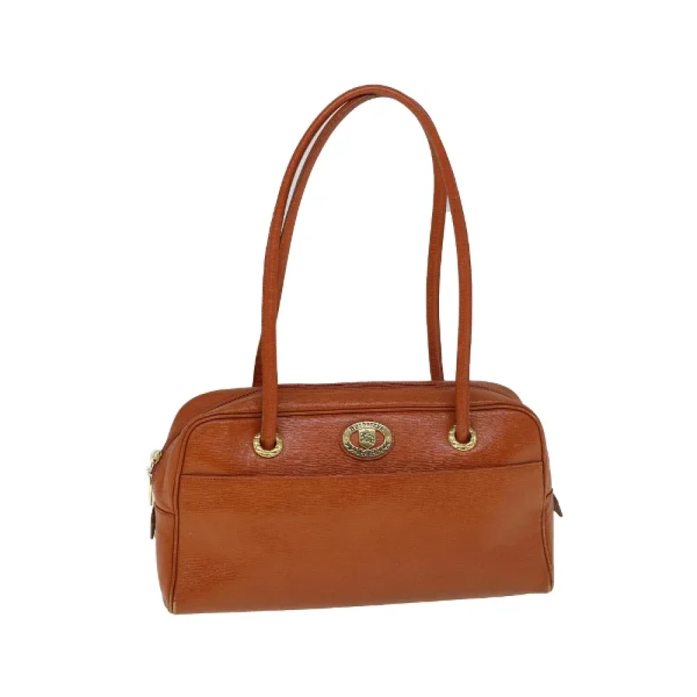 Burberry Vintage Pre-owned Leather shoulder-bags Orange Dames