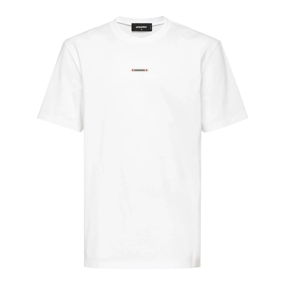 Dsquared2 Logo Front T-shirt Wit White Heren