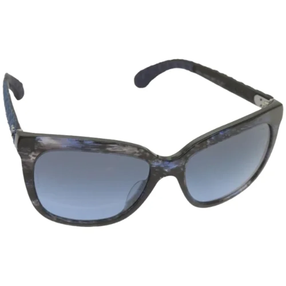 Chanel Vintage Pre-owned Plastic sunglasses Blue Dames