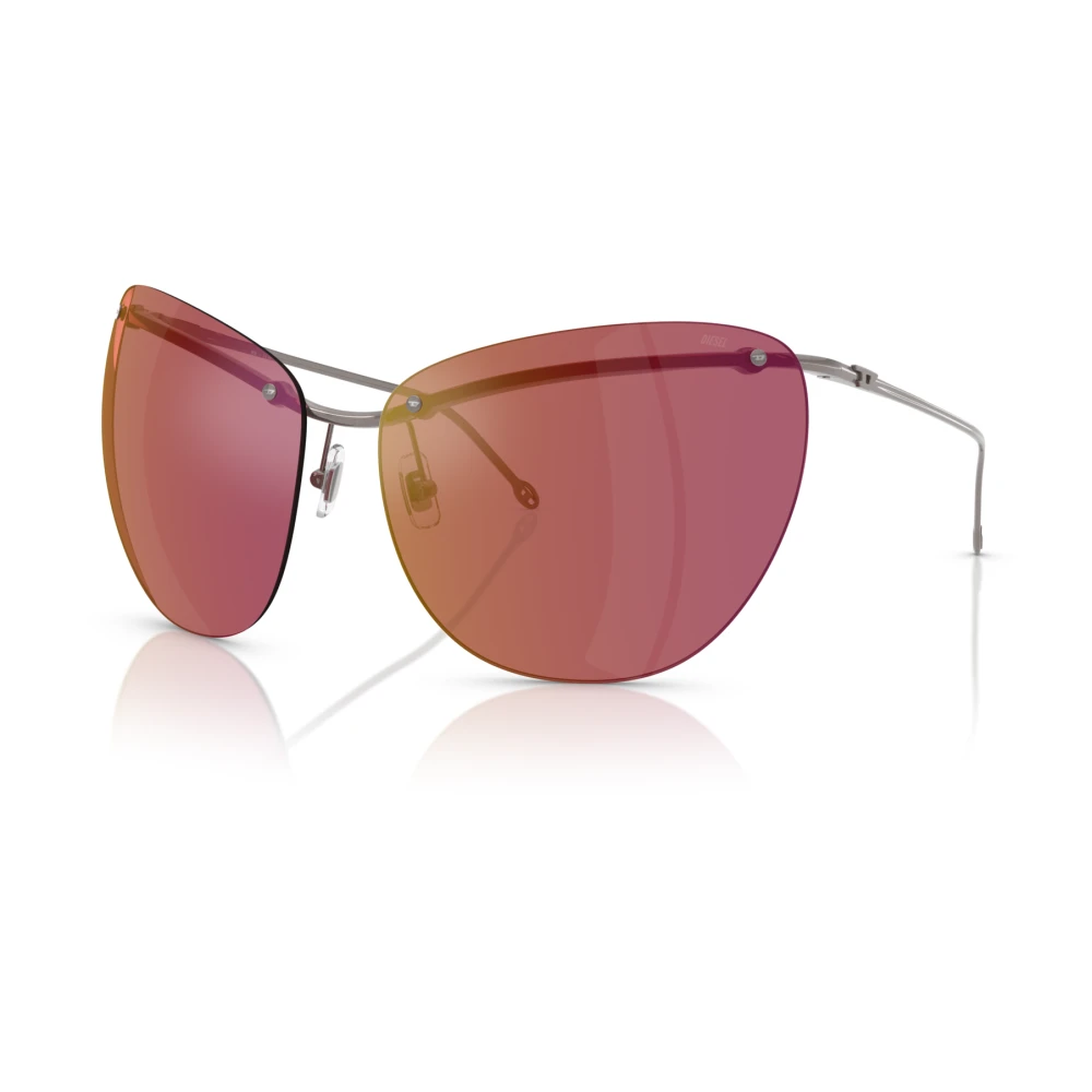 Diesel Unisex Gray Cat-Eye Sunglasses