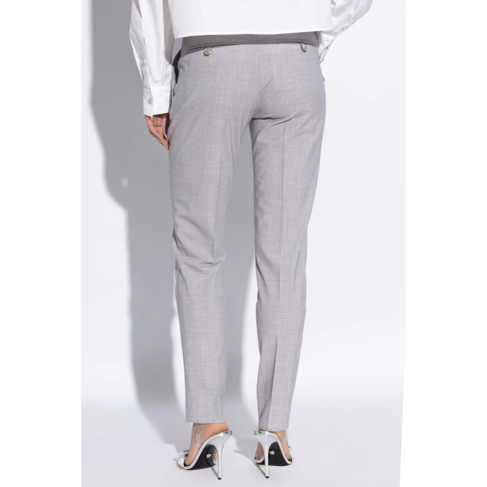 Versace Wollen broek Gray Dames