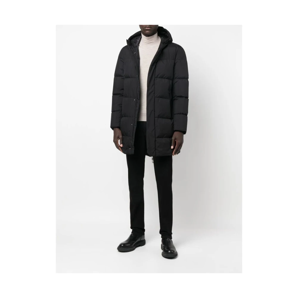 Herno Gewatteerde Pufferjas met Capuchon Black Heren