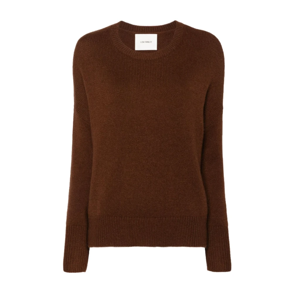 Lisa Yang Bruine Cashmere Trui Maglione Mila Brown Dames