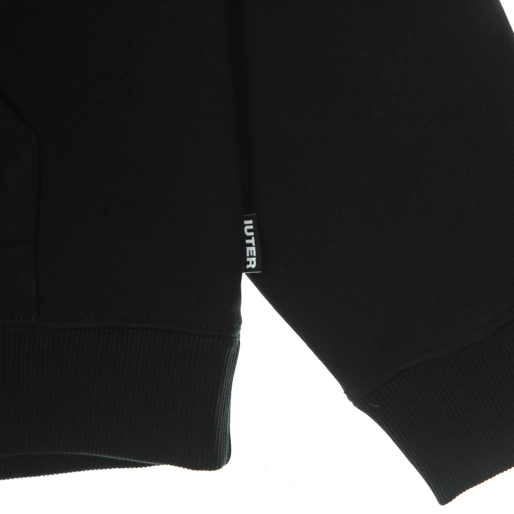 Iuter Zwarte hoodie met kangoeroezak Black Heren