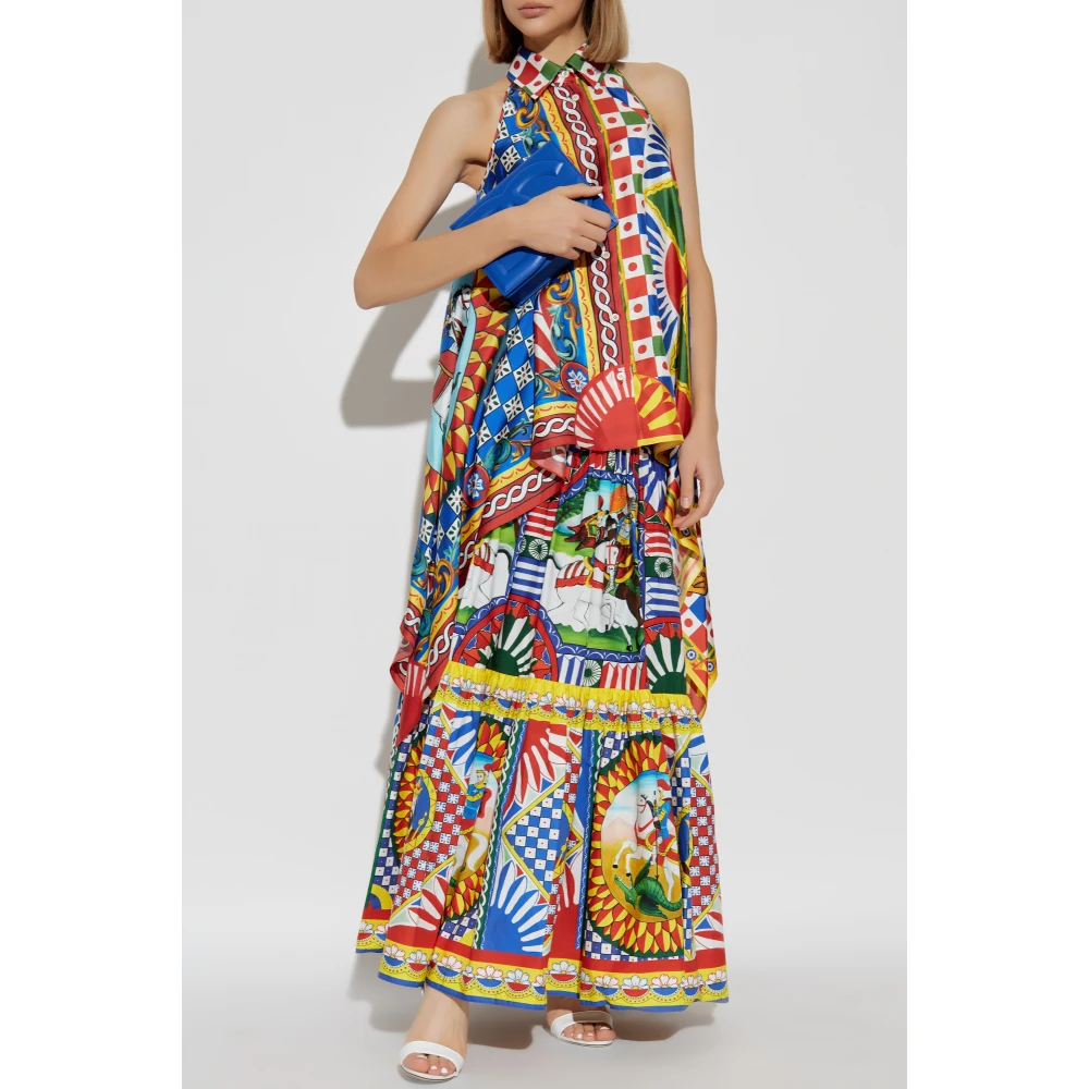 Dolce & Gabbana Rok met Carretto-print Multicolor Dames