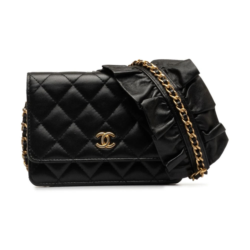 Chanel Vintage Donna Nero Pre-Owned, Taglia Unica, Used,