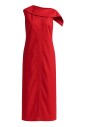robe-midi-rouge-asymetrique-drapee