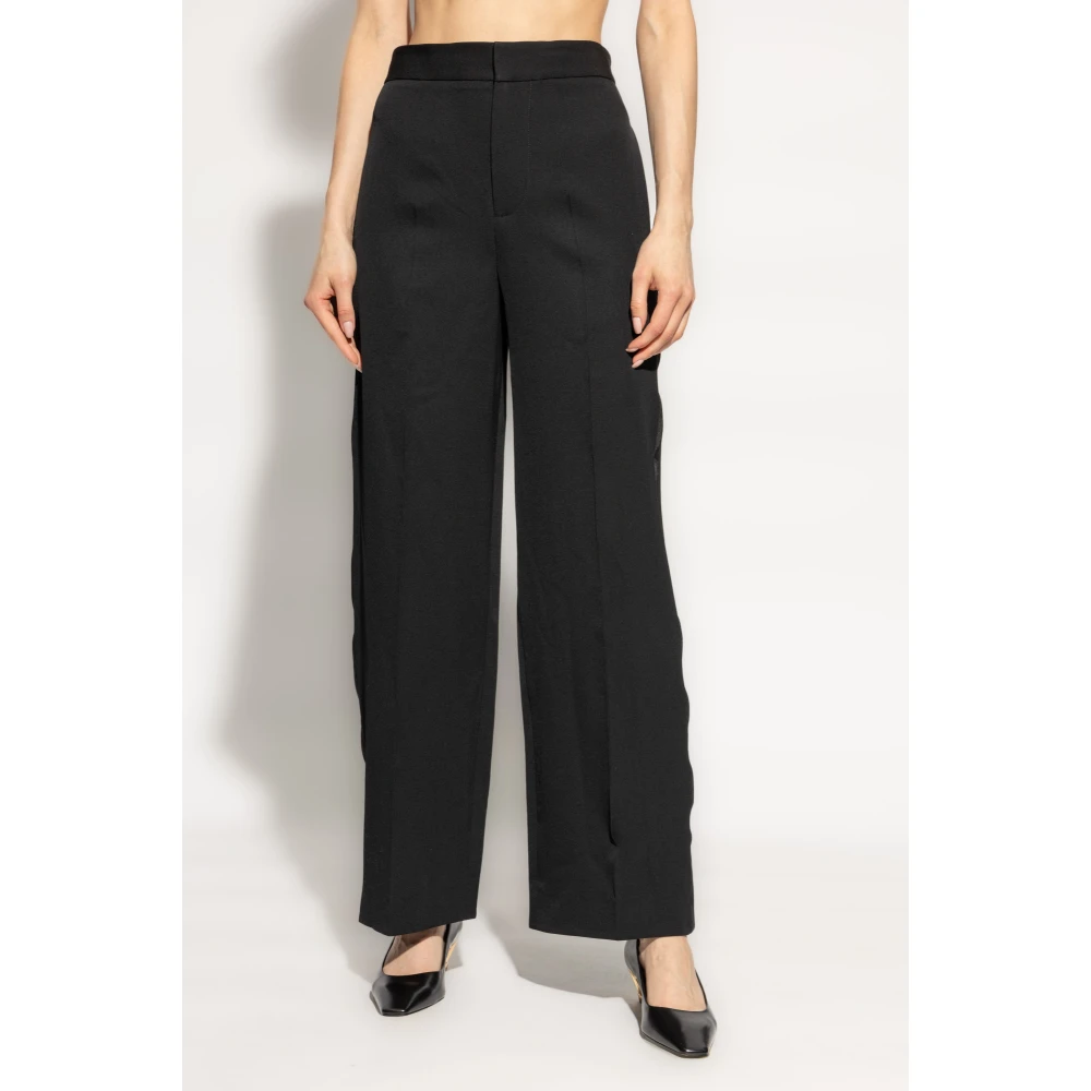 JW Anderson Wollen broek met vouw Black Dames