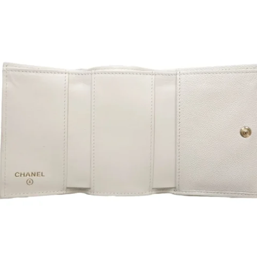 Chanel Vintage Pre-owned Leather wallets White Dames