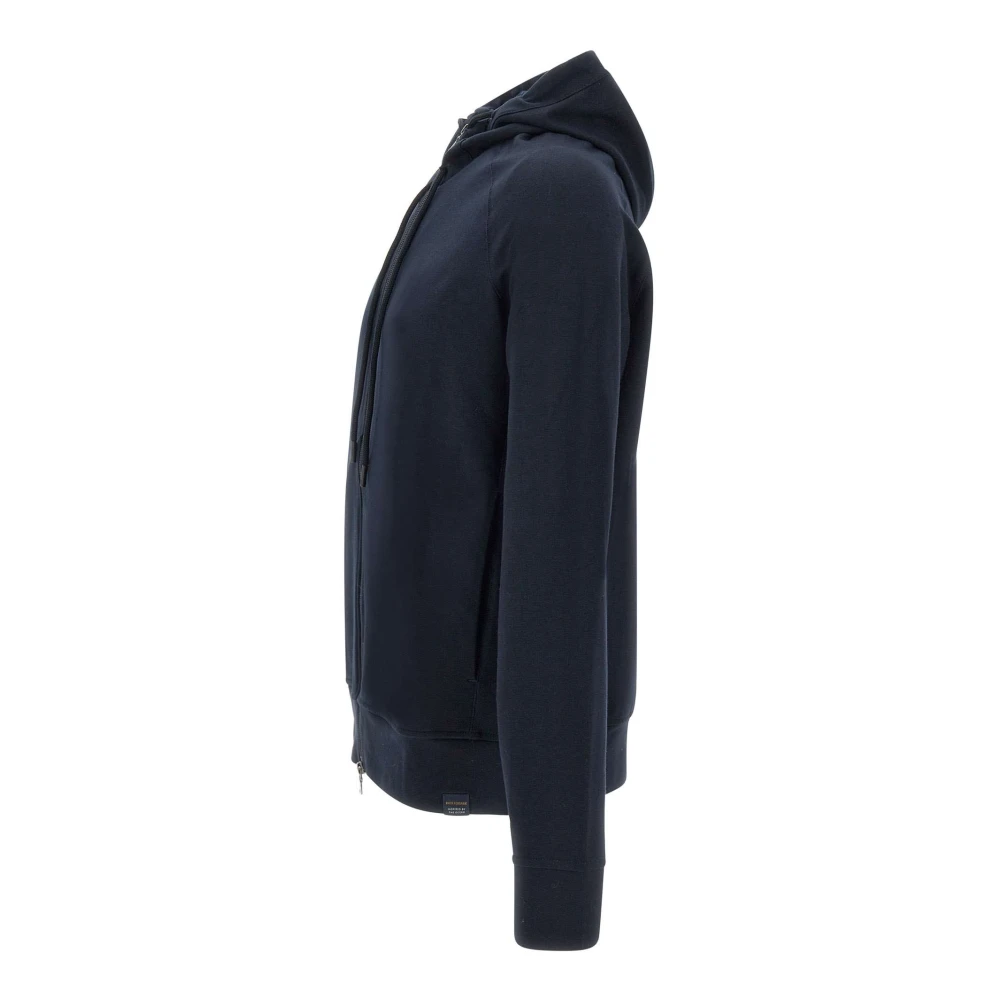 PAUL & SHARK Blauwe Hoodie met Rits Blue Heren