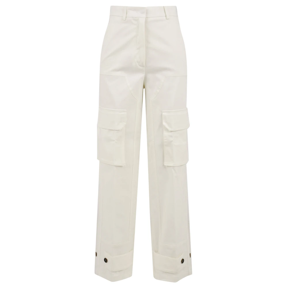 Beatrice .B Women's White Canvas Trousers Model 24Fe1940