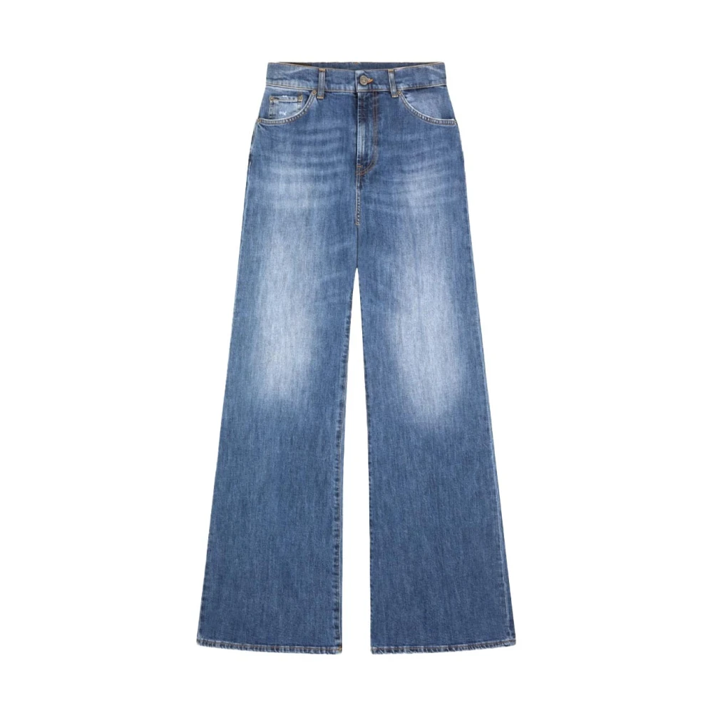 Dondup Wijde Pijp Denim Jeans Blue Dames