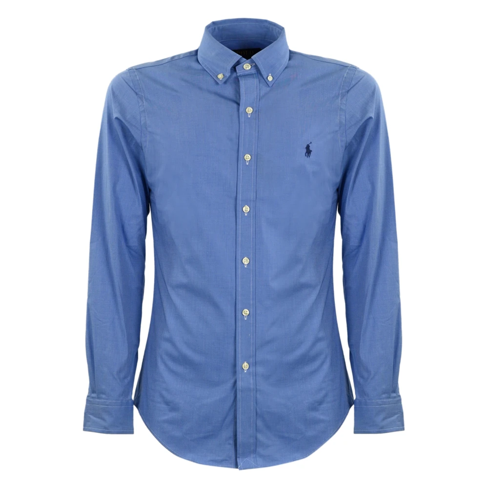 Polo Ralph Lauren Slim Fit Katoenen Overhemd Blauw Blue Heren