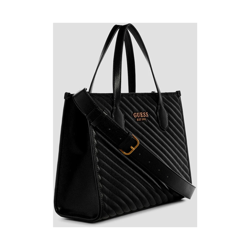 Guess Silvana 2 Compartiment Tote Tas Black Dames