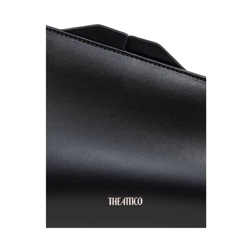 The Attico Zwarte Magnetische Sluiting Asymmetrische Tas Black Dames